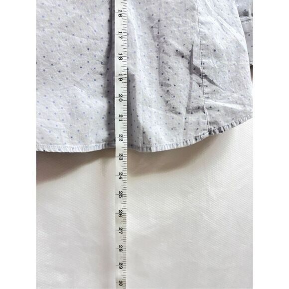 Express Design Studio Womens 3/4 Sleeve Collared Button up Shirt Blue Sz S - Picture 7 of 11